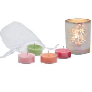 PartyLite ILLUSIONS FLORAL TEALIGHT HOLDER SET